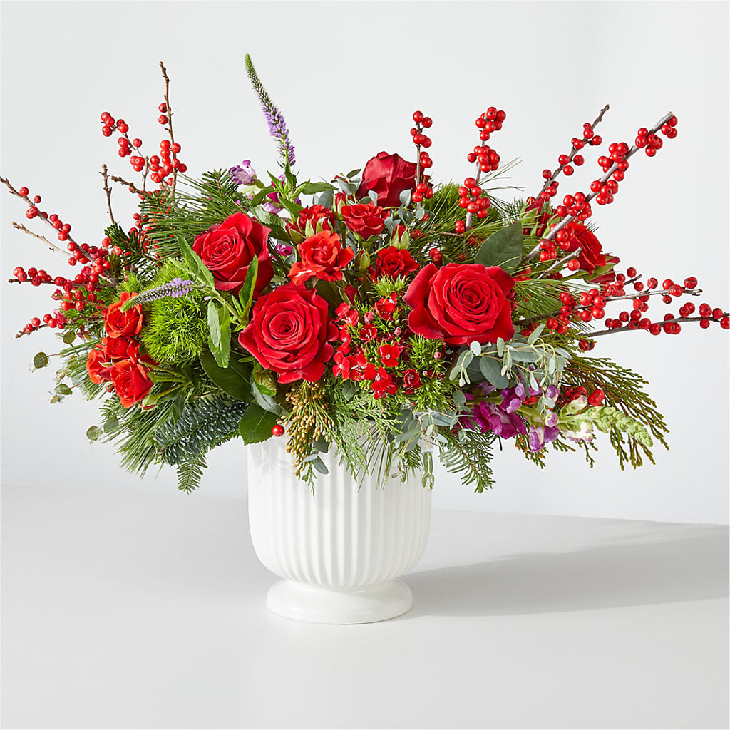 Big Red Bow Bouquet – Flowers And Decor Same Day, Vero Beach FL