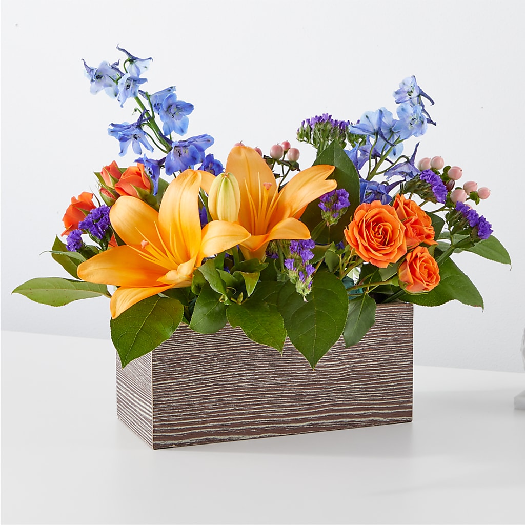 Radiant Citrus Box Bouquet – Flowers And Decor Same Day, Vero Beach FL
