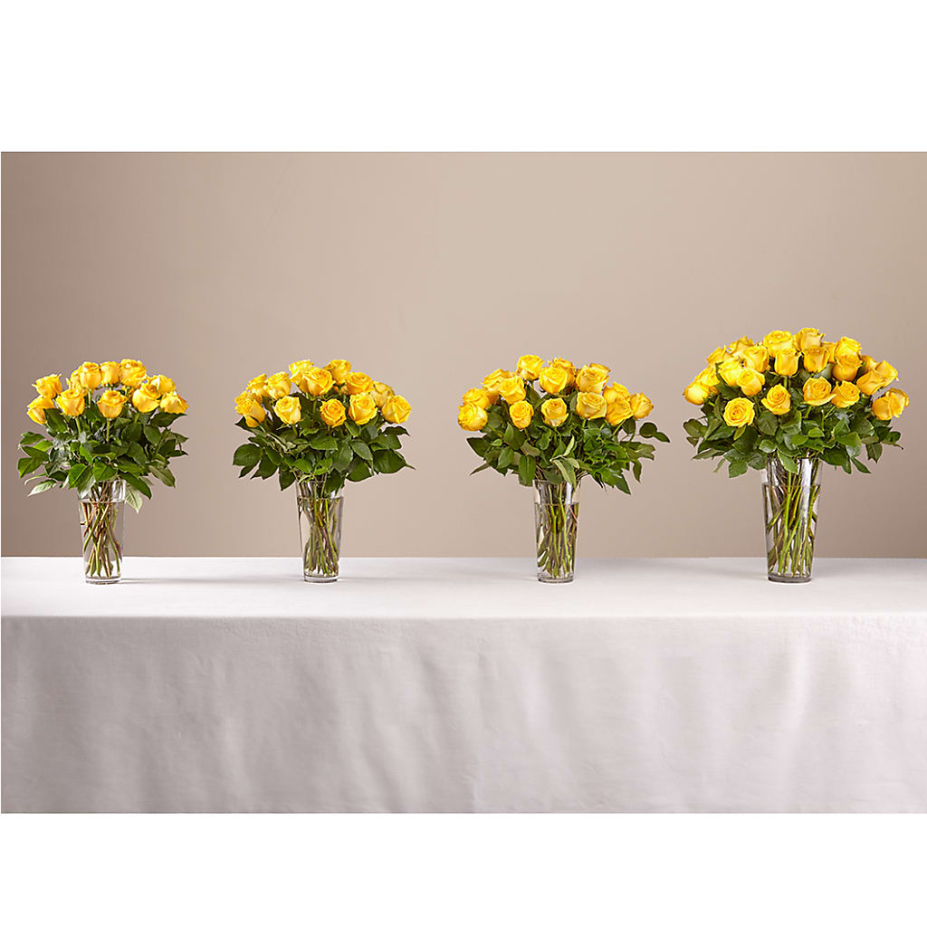 Long Stem Yellow Rose Bouquet – Flowers And Decor Same Day, Vero Beach FL