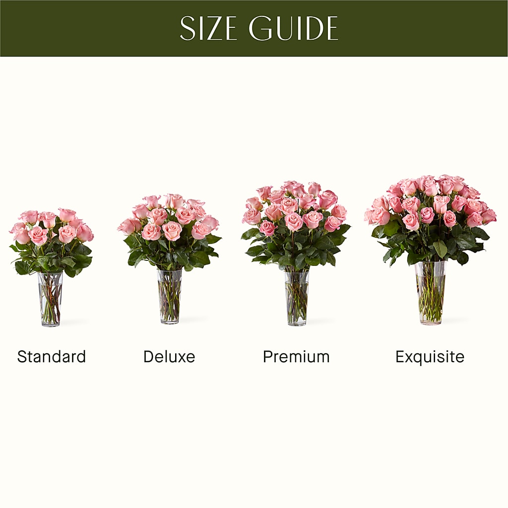 Long Stem Pink Rose Bouquet – Flowers And Decor Same Day, Vero Beach FL