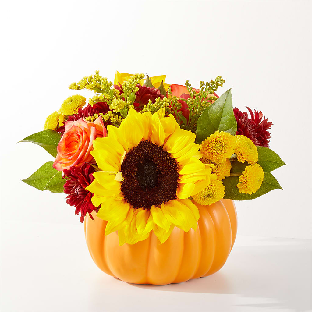 Golden Gourd Pumpkin Bouquet – Flowers And Decor Same Day, Vero Beach FL