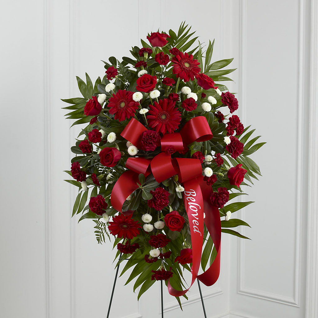 Treasured Memories Standing Spray – Flowers And Decor Same Day, Vero Beach FL