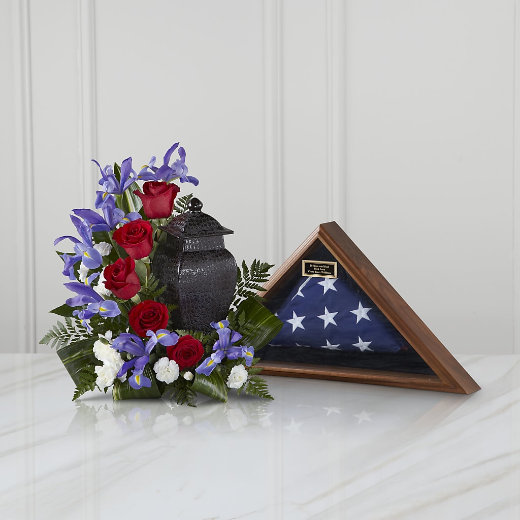 Patriotic Tribute Arrangement – Flowers And Decor Same Day, Vero Beach FL
