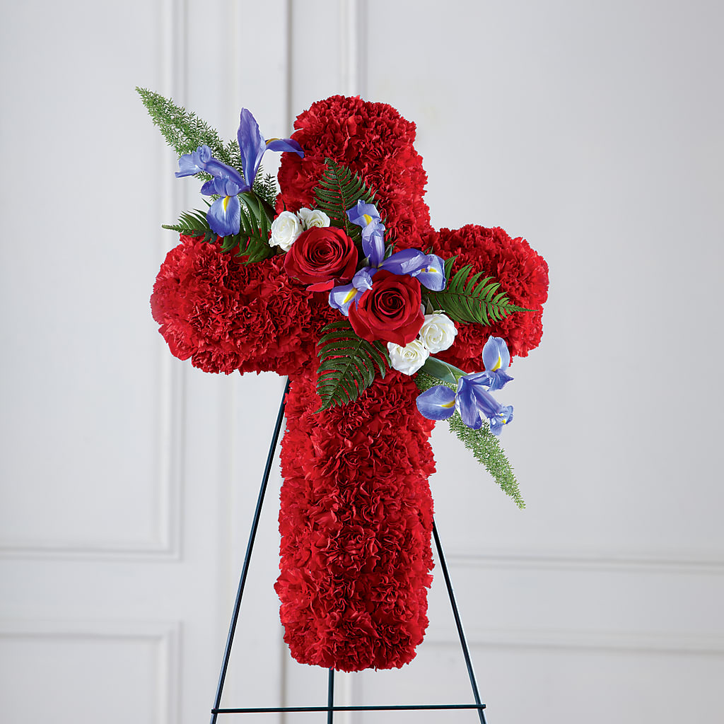 Faithful Hero Floral Cross – Flowers And Decor Same Day, Vero Beach FL