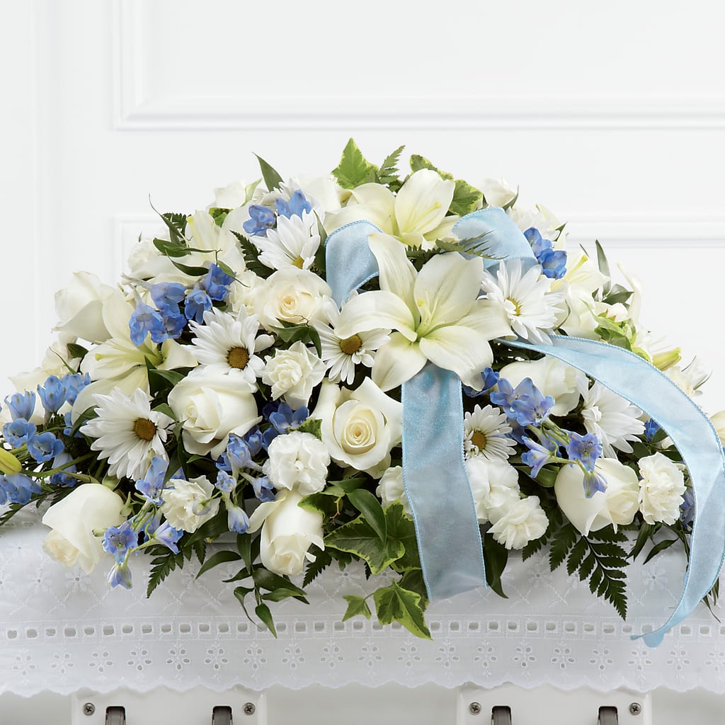Tender Treasure Casket Spray – Flowers And Decor Same Day, Vero Beach FL