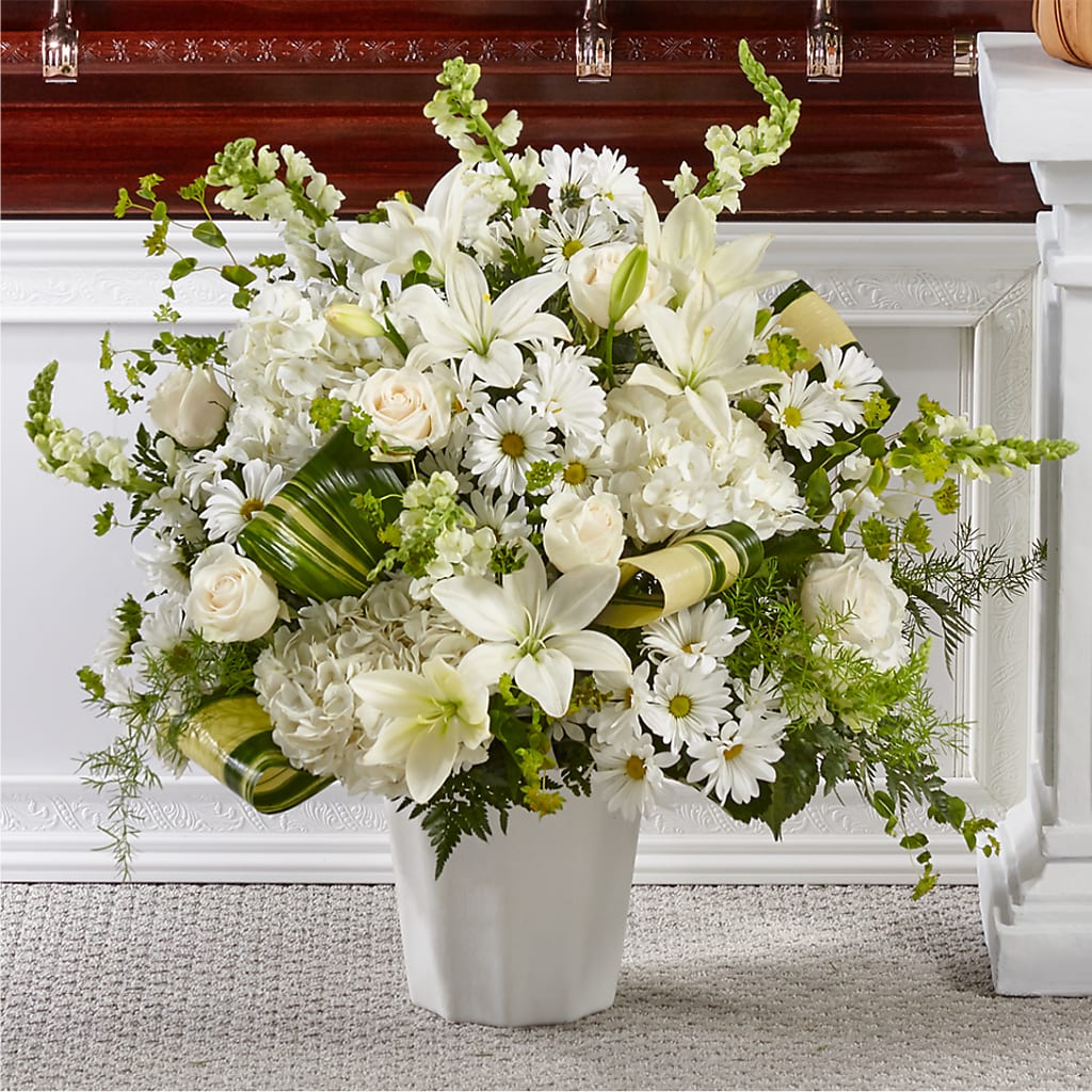 Thoughts of Tranquility Floor Basket – Flowers And Decor Same Day, Vero Beach FL
