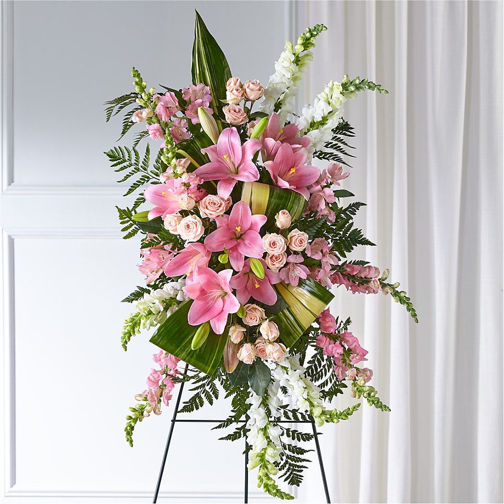 Elegant Embrace Standing Spray – Flowers And Decor Same Day, Vero Beach FL