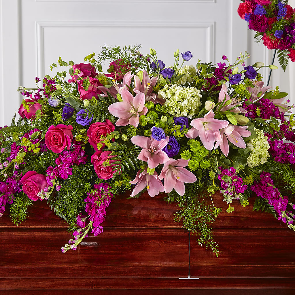 Radiant Tribute Casket Spray – Flowers And Decor Same Day, Vero Beach FL