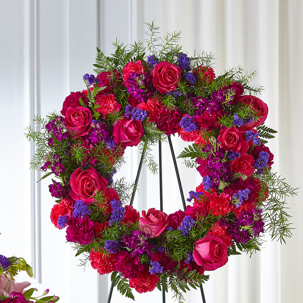 Calming Colors Wreath – Flowers And Decor Same Day, Vero Beach FL