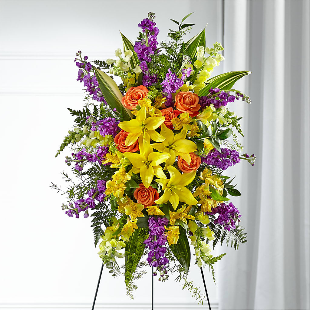 Thoughtful Prayers Standing Spray – Flowers And Decor Same Day, Vero Beach FL