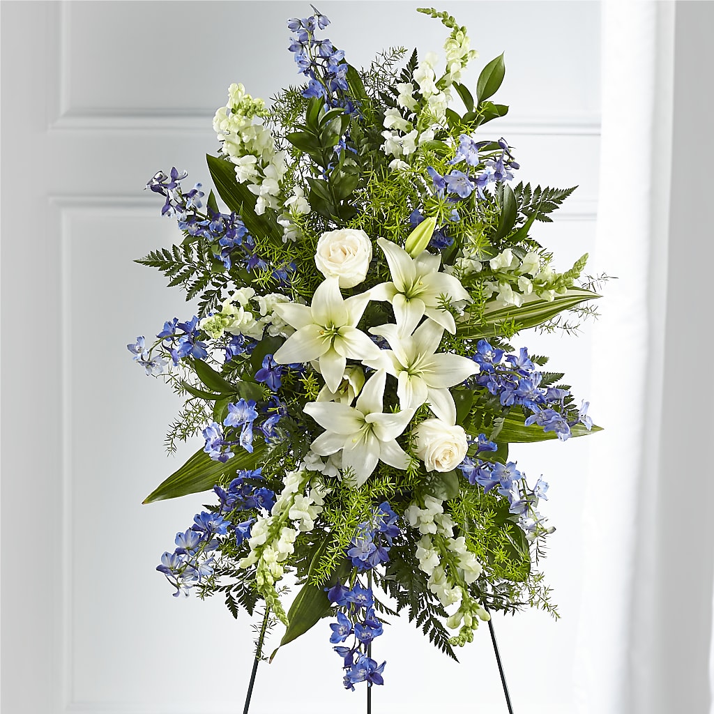 Faithful Friend Standing Spray – Flowers And Decor Same Day, Vero Beach FL