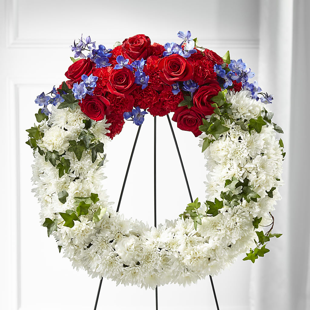 Patriotic Passion Wreath – Flowers And Decor Same Day, Vero Beach FL