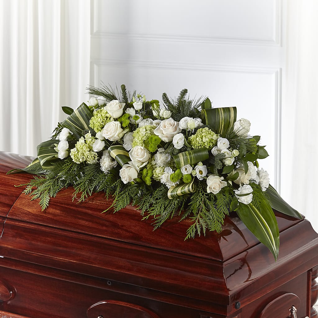 Hopeful Gesture Casket Spray – Flowers And Decor Same Day, Vero Beach FL