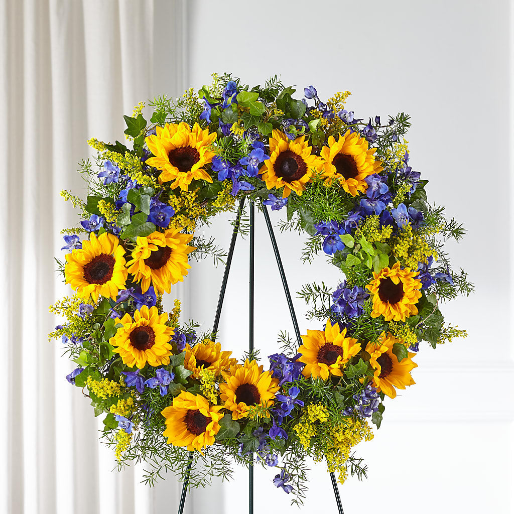 Bright Rays Wreath – Flowers And Decor Same Day, Vero Beach FL