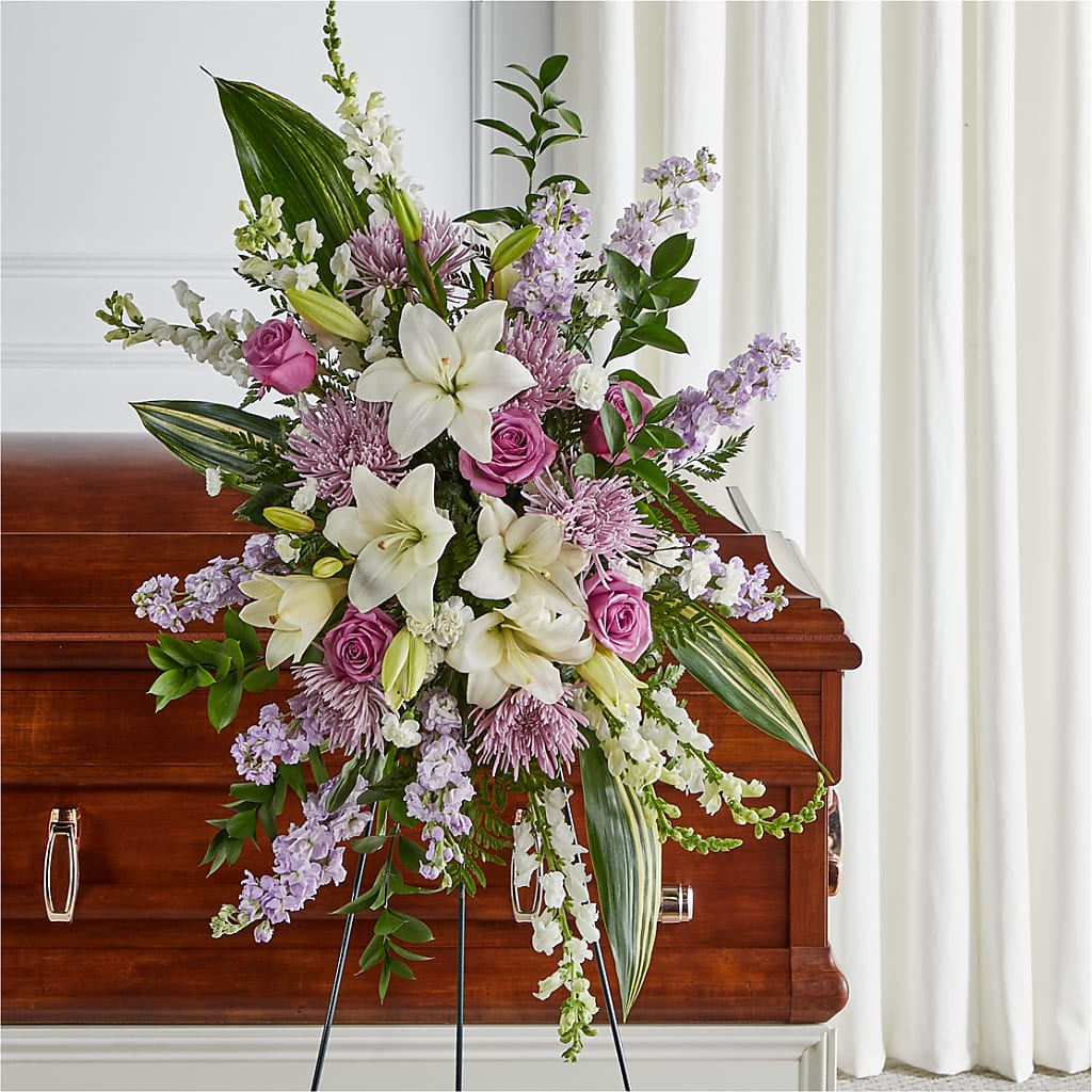 Grateful Hearts Standing Spray – Flowers And Decor Same Day, Vero Beach FL