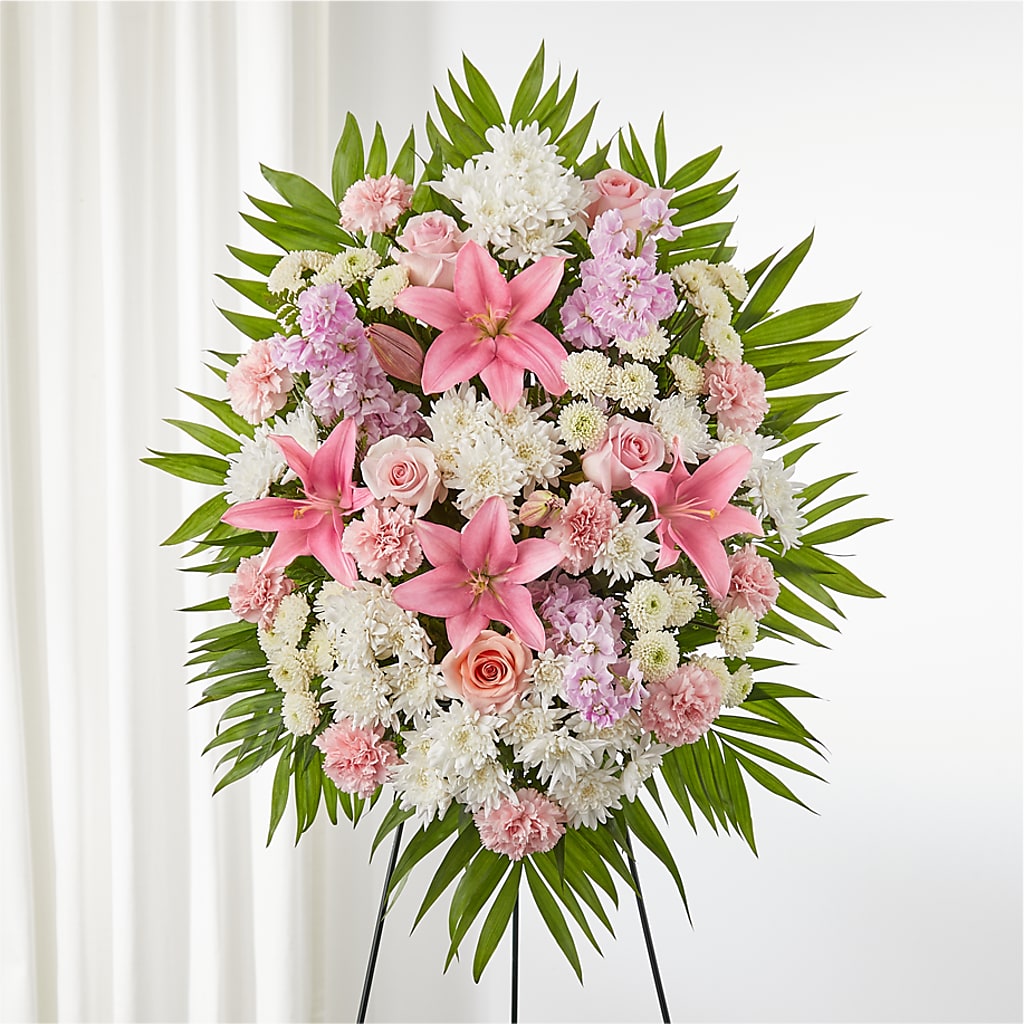 Offering Solace Standing Spray – Flowers And Decor Same Day, Vero Beach FL