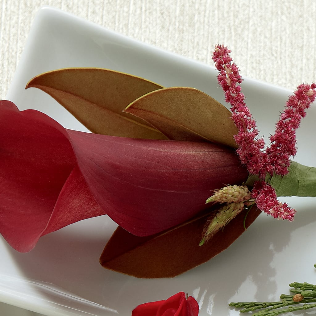 Red Calla Boutonniere – Flowers And Decor Same Day, Vero Beach FL