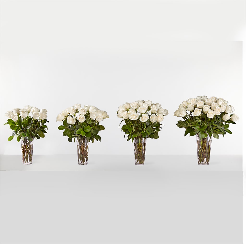 Long Stem White Rose Bouquet –  Flowers And Decor Same Day, Vero Beach FL