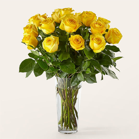 Long Stem Yellow Rose Bouquet –  Flowers And Decor Same Day, Vero Beach FL