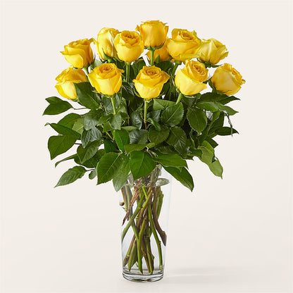Long Stem Yellow Rose Bouquet –  Flowers And Decor Same Day, Vero Beach FL