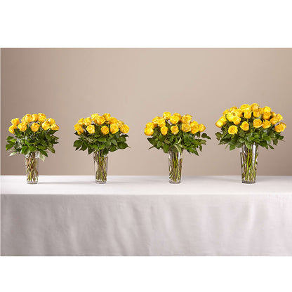 Long Stem Yellow Rose Bouquet –  Flowers And Decor Same Day, Vero Beach FL