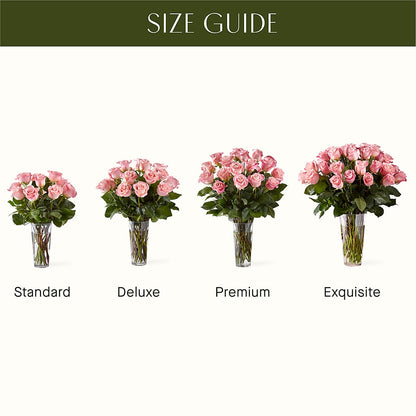 Long Stem Pink Rose Bouquet –  Flowers And Decor Same Day, Vero Beach FL