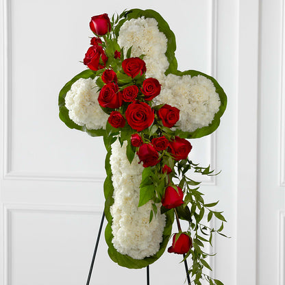 Floral Cross Easel –  Flowers And Decor Same Day, Vero Beach FL