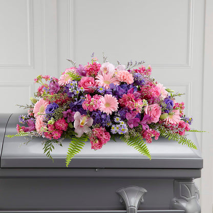 Glorious Garden Casket Spray –  Flowers And Decor Same Day, Vero Beach FL