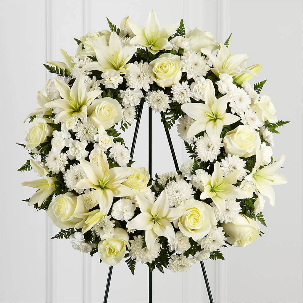 Treasured Tribute Wreath –  Flowers And Decor Same Day, Vero Beach FL