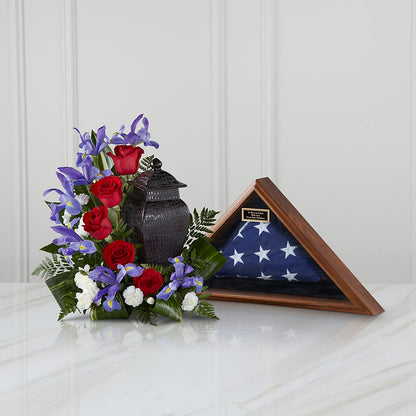 Patriotic Tribute Arrangement –  Flowers And Decor Same Day, Vero Beach FL