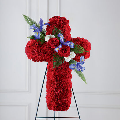 Faithful Hero Floral Cross –  Flowers And Decor Same Day, Vero Beach FL