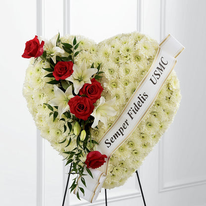 Heartfelt Hero Standing Heart –  Flowers And Decor Same Day, Vero Beach FL