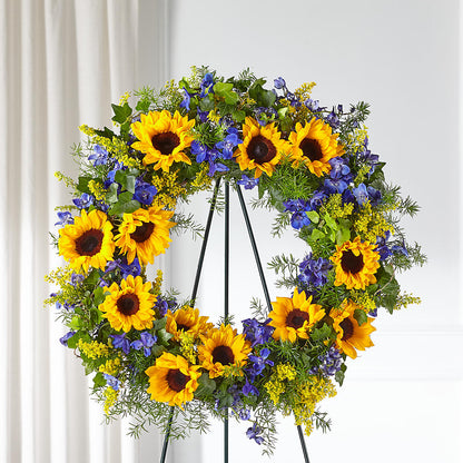 Bright Rays Wreath –  Flowers And Decor Same Day, Vero Beach FL