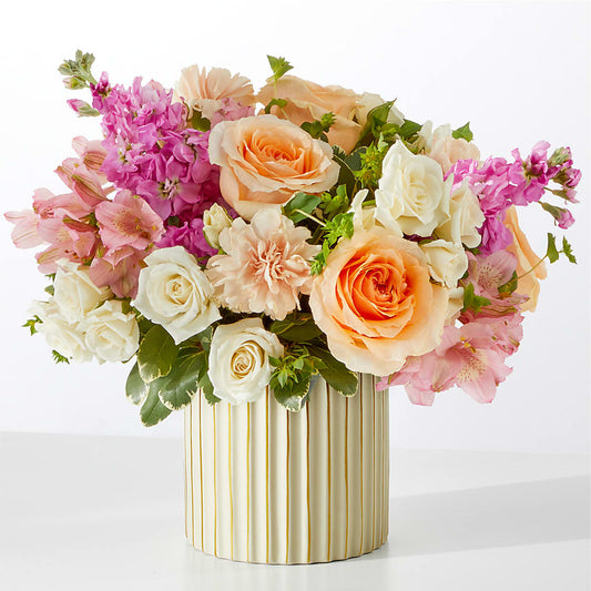 Paradise Bouquet with Ivory Vase –  Flowers And Decor Same Day, Vero Beach FL