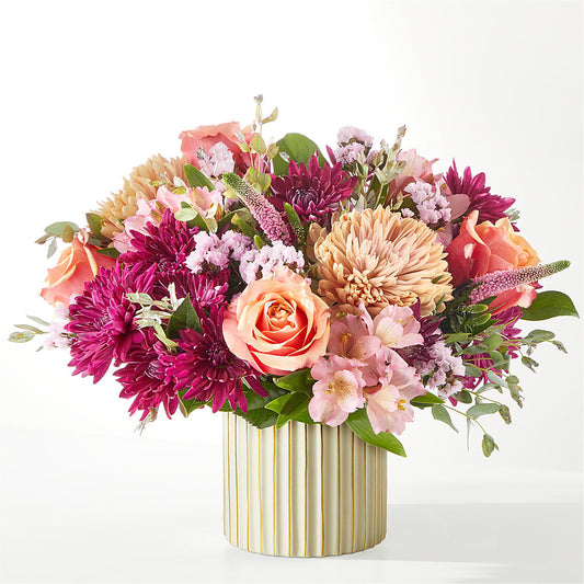 Berry Cobbler Bouquet with Ivory Vase –  Flowers And Decor Same Day, Vero Beach FL