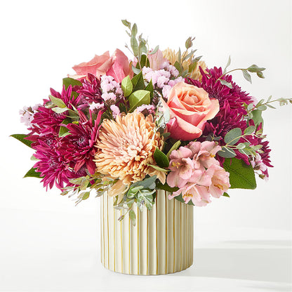 Berry Cobbler Bouquet with Ivory Vase –  Flowers And Decor Same Day, Vero Beach FL