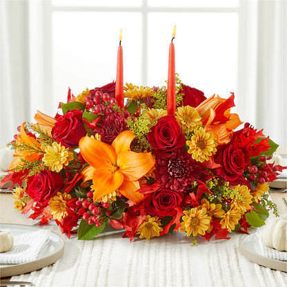 Autumn's Embrace Centerpiece –  Flowers And Decor Same Day, Vero Beach FL
