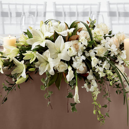 White Linen Arrangement –  Flowers And Decor Same Day, Vero Beach FL