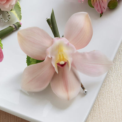 Pink Cymbidium Boutonniere –  Flowers And Decor Same Day, Vero Beach FL