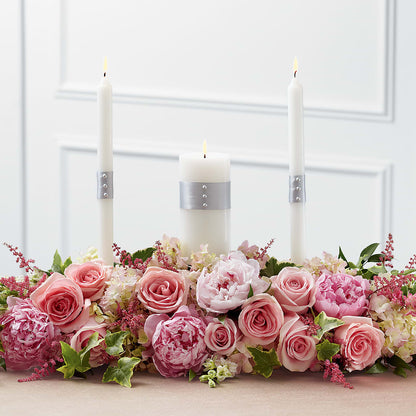Worldwide Romance Unity Candle Arrangement –  Flowers And Decor Same Day, Vero Beach FL