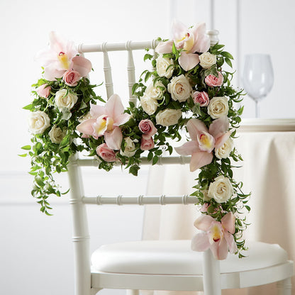 Orchid Rose Chair Décor –  Flowers And Decor Same Day, Vero Beach FL