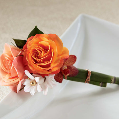 Sunset Dream Boutonniere –  Flowers And Decor Same Day, Vero Beach FL